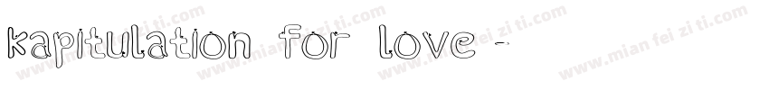 kapitulation for love字体转换
